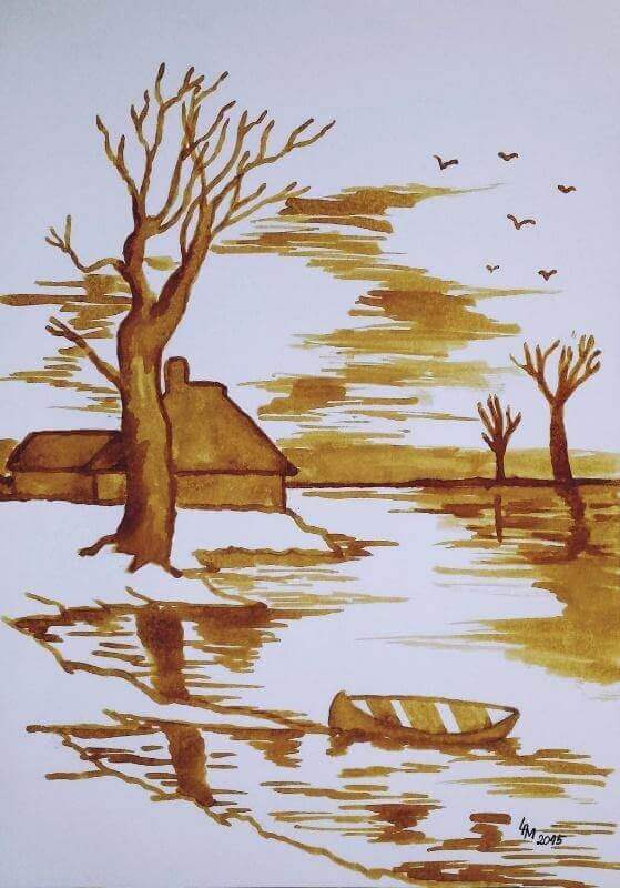 coffee painting